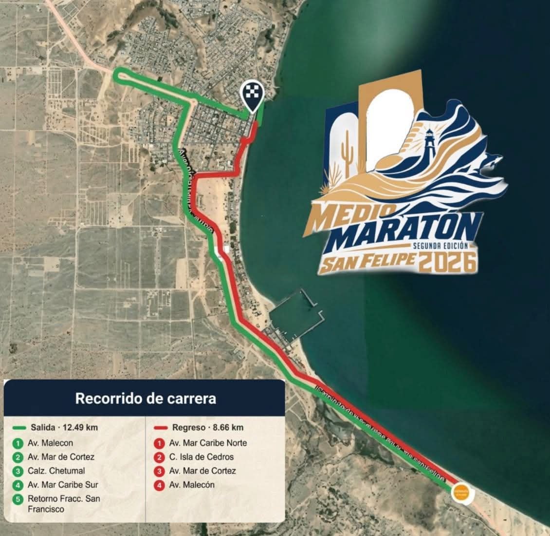 Cartel Medio Maratón San Felipe 2026, segunda edición, 29 de noviembre